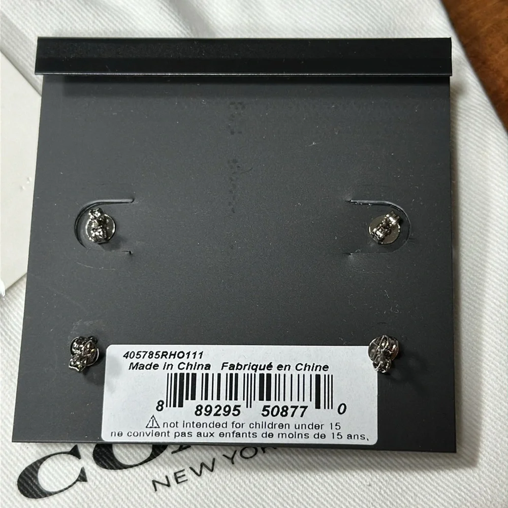 *NWT* COACH Signature Stud & Crystal Stud Earrings Set